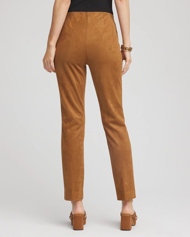 Faux Suede Juliet Slim Ankle Pants - image 3